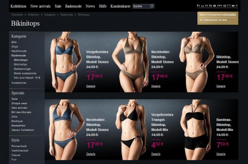 Hunkemöller Online-Shop