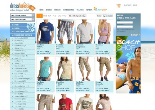 dress-for-less.de Online-Shop