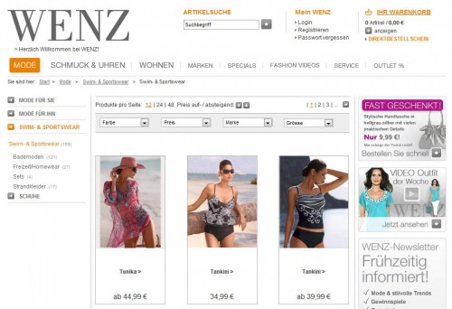 wenz.de Online-Shop