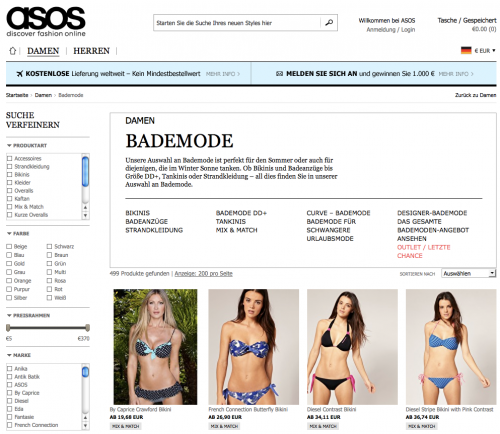 Asos Online-Shop Asos Online-Shop