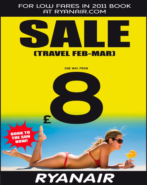 Bikini Model - Ryanair Werbung